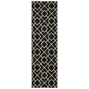 Oriental Weavers Luna Luxurious High Contrast Indoor Area Rug With Modern Geometric Patterns For Elegant Spaces Black,Ivory Polypropylene L8123b067230st