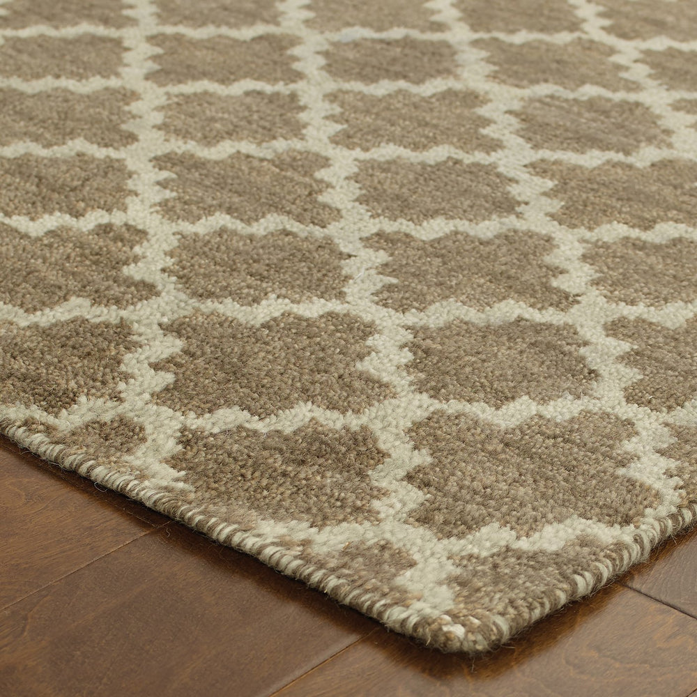 Oriental Weavers Maddox Hand Knotted Wool Indoor Area Rug - Luxurious Soft Texture In Warm Neutral Colors For Elegance Brown,Blue Wool M56503305396st