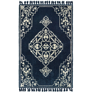 Oriental Weavers Madison Luxurious Hand-tufted Area Rug With Rich Jewel Tones And Trendy Tassels For Home Decor Blue,Ivory Polyester M61410305396st