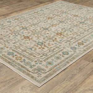 Oriental Weavers Maeve Indoor Area Rug - Soft Power-loomed Design With Modern Colors And Bohemian Flair For Any Space Ivory,Teal Polypropylene Mmae01240340st