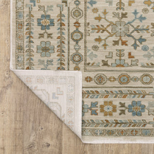 Oriental Weavers Maeve Indoor Area Rug - Soft Power-loomed Design With Modern Colors And Bohemian Flair For Any Space Ivory,Teal Polypropylene Mmae01240340st
