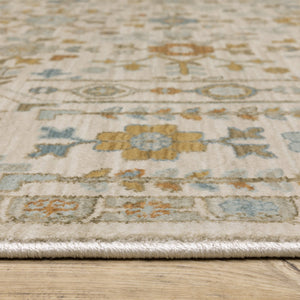 Oriental Weavers Maeve Indoor Area Rug - Soft Power-loomed Design With Modern Colors And Bohemian Flair For Any Space Ivory,Teal Polypropylene Mmae01240340st