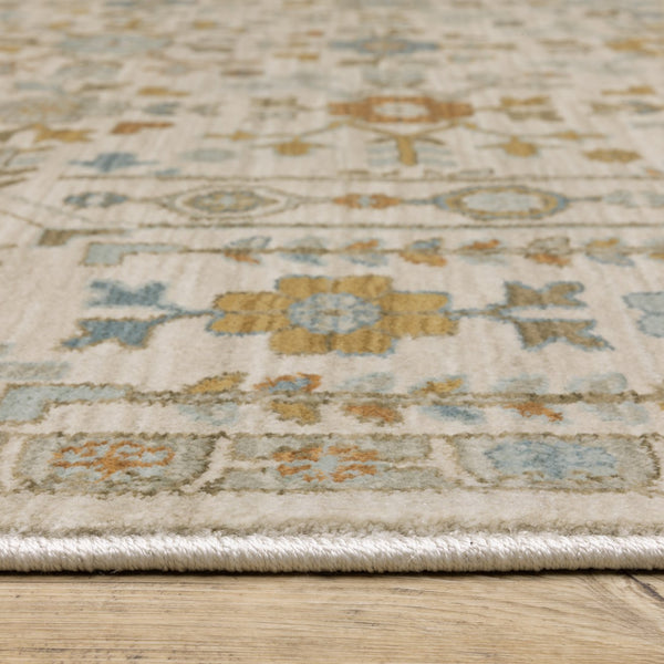 Oriental Weavers Maeve Indoor Area Rug - Soft Power-loomed Design With Modern Colors And Bohemian Flair For Any Space Ivory,Teal Polypropylene Mmae01240340st