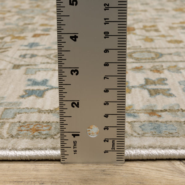 Oriental Weavers Maeve Indoor Area Rug - Soft Power-loomed Design With Modern Colors And Bohemian Flair For Any Space Ivory,Teal Polypropylene Mmae01240340st