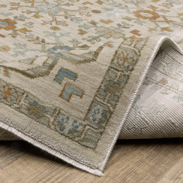 Oriental Weavers Maeve Indoor Area Rug - Soft Power-loomed Design With Modern Colors And Bohemian Flair For Any Space Ivory,Teal Polypropylene Mmae01240340st
