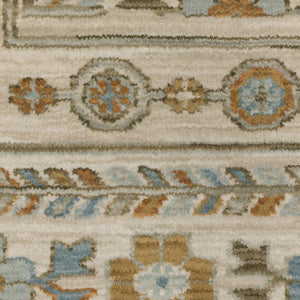 Oriental Weavers Maeve Indoor Area Rug - Soft Power-loomed Design With Modern Colors And Bohemian Flair For Any Space Ivory,Teal Polypropylene Mmae01240340st