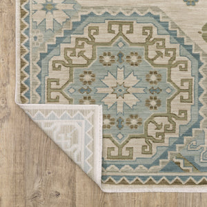 Oriental Weavers Maeve Mae03 Beige/Teal Indoor Area Rug - 9'10" X 12'10" | Soft, Modern, Bohemian Style For Any Room Beige,Teal Polypropylene Mmae03300394st
