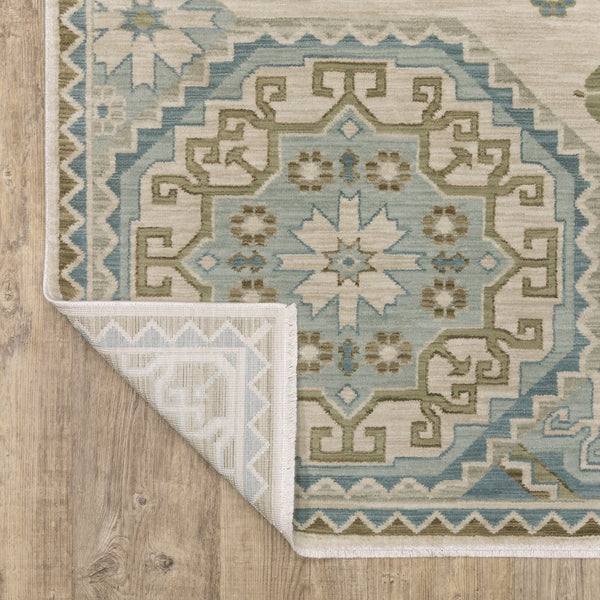 Oriental Weavers Maeve Mae03 Beige/Teal Indoor Area Rug - 9'10" X 12'10" | Soft, Modern, Bohemian Style For Any Room Beige,Teal Polypropylene Mmae03300394st