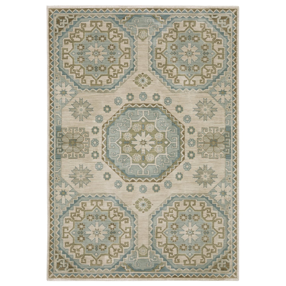 Oriental Weavers Maeve Indoor Area Rug - Modern Bohemian Design With Soft Color Palette For Elegant Home Décor Beige,Teal Polypropylene Mmae03240340st