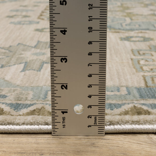 Oriental Weavers Maeve Mae03 Beige/Teal Indoor Area Rug - 9'10" X 12'10" | Soft, Modern, Bohemian Style For Any Room Beige,Teal Polypropylene Mmae03300394st