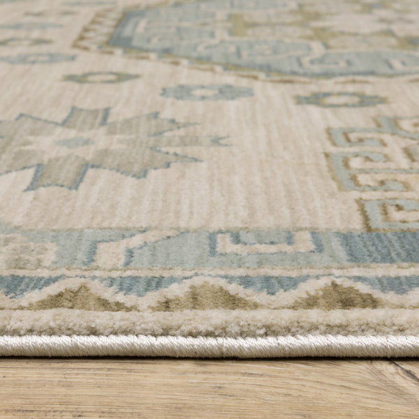 Oriental Weavers Maeve Mae03 Beige/Teal Indoor Area Rug - 9'10" X 12'10" | Soft, Modern, Bohemian Style For Any Room Beige,Teal Polypropylene Mmae03300394st