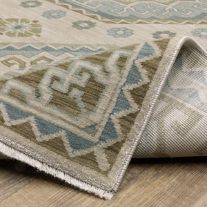 Oriental Weavers Maeve Mae03 Beige/Teal Indoor Area Rug - 9'10" X 12'10" | Soft, Modern, Bohemian Style For Any Room Beige,Teal Polypropylene Mmae03300394st