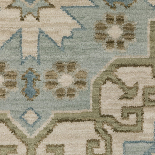 Oriental Weavers Maeve Mae03 Beige/Teal Indoor Area Rug - 9'10" X 12'10" | Soft, Modern, Bohemian Style For Any Room Beige,Teal Polypropylene Mmae03300394st