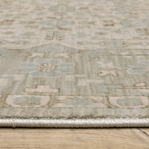 Oriental Weavers Maeve Modern Bohemian Indoor Area Rug - Soft Space-dyed Polypropylene With Neutral Color Palette Beige,Teal Polypropylene Mmae04240340st
