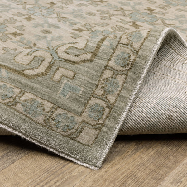Oriental Weavers Maeve Modern Bohemian Indoor Area Rug - Soft Space-dyed Polypropylene With Neutral Color Palette Beige,Teal Polypropylene Mmae04240340st