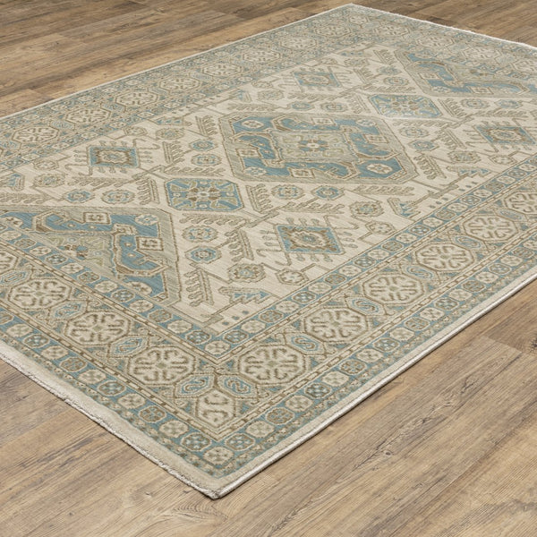 Oriental Weavers Maeve Indoor Area Rug In Subtly Pigmented Colors - Modern Persian Style With Bohemian Flair Beige,Teal Polypropylene Mmae05100153st