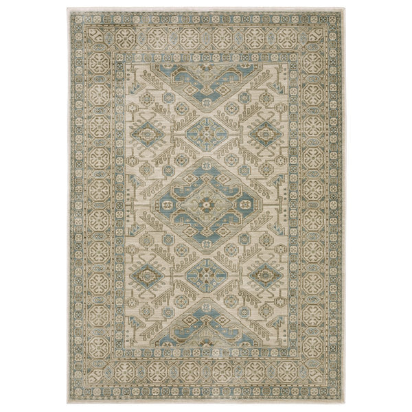 Oriental Weavers Maeve Indoor Area Rug In Subtly Pigmented Colors - Modern Persian Style With Bohemian Flair Beige,Teal Polypropylene Mmae05100153st