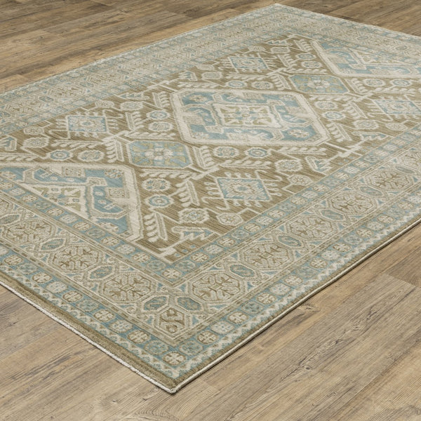 Oriental Weavers Maeve Indoor Area Rug - Sophisticated Neutral Tones With Bohemian Flair For Modern Home Décor Brown,Blue Polypropylene Mmae08100153st