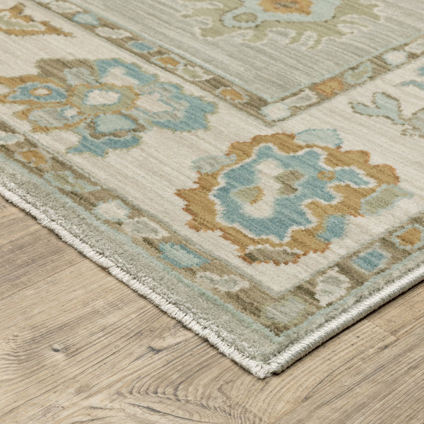 Oriental Weavers Maeve Indoor Area Rug - Elegant Neutral Tones With Bohemian Flair For Modern Home Décor Essentials Grey,Blue Polypropylene Mmae11240340st