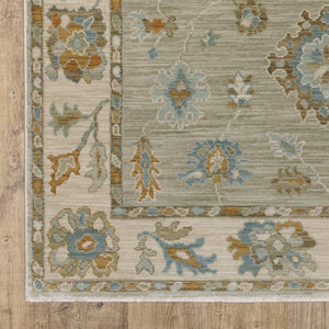 Oriental Weavers Maeve Indoor Area Rug - Elegant Neutral Tones With Bohemian Flair For Modern Home Décor Essentials Grey,Blue Polypropylene Mmae11240340st