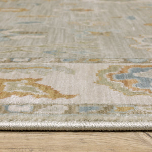Oriental Weavers Maeve Indoor Area Rug - Elegant Neutral Tones With Bohemian Flair For Modern Home Décor Essentials Grey,Blue Polypropylene Mmae11240340st