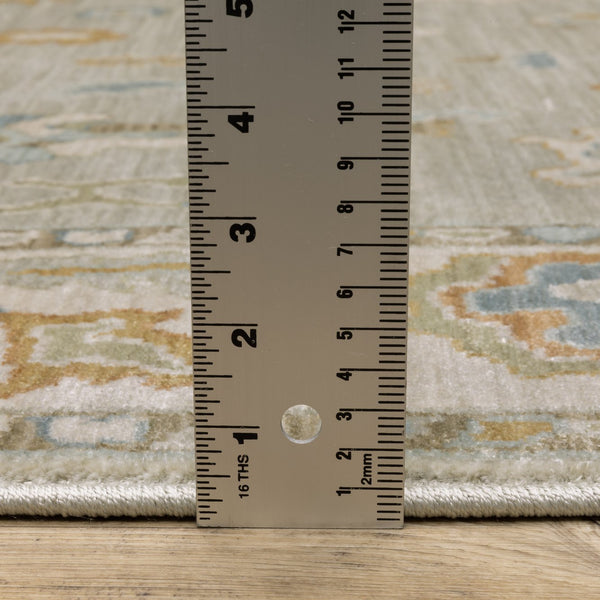 Oriental Weavers Maeve Indoor Area Rug - Elegant Neutral Tones With Bohemian Flair For Modern Home Décor Essentials Grey,Blue Polypropylene Mmae11240340st