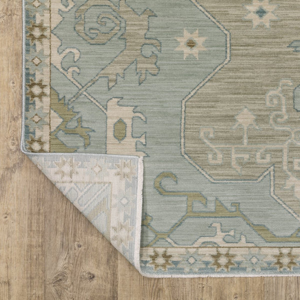 Oriental Weavers Maeve Indoor Area Rug - Modern Bohemian Design In Subtle Ash Brown And Mineral-based Colors Grey,Blue Polypropylene Mmae12300394st
