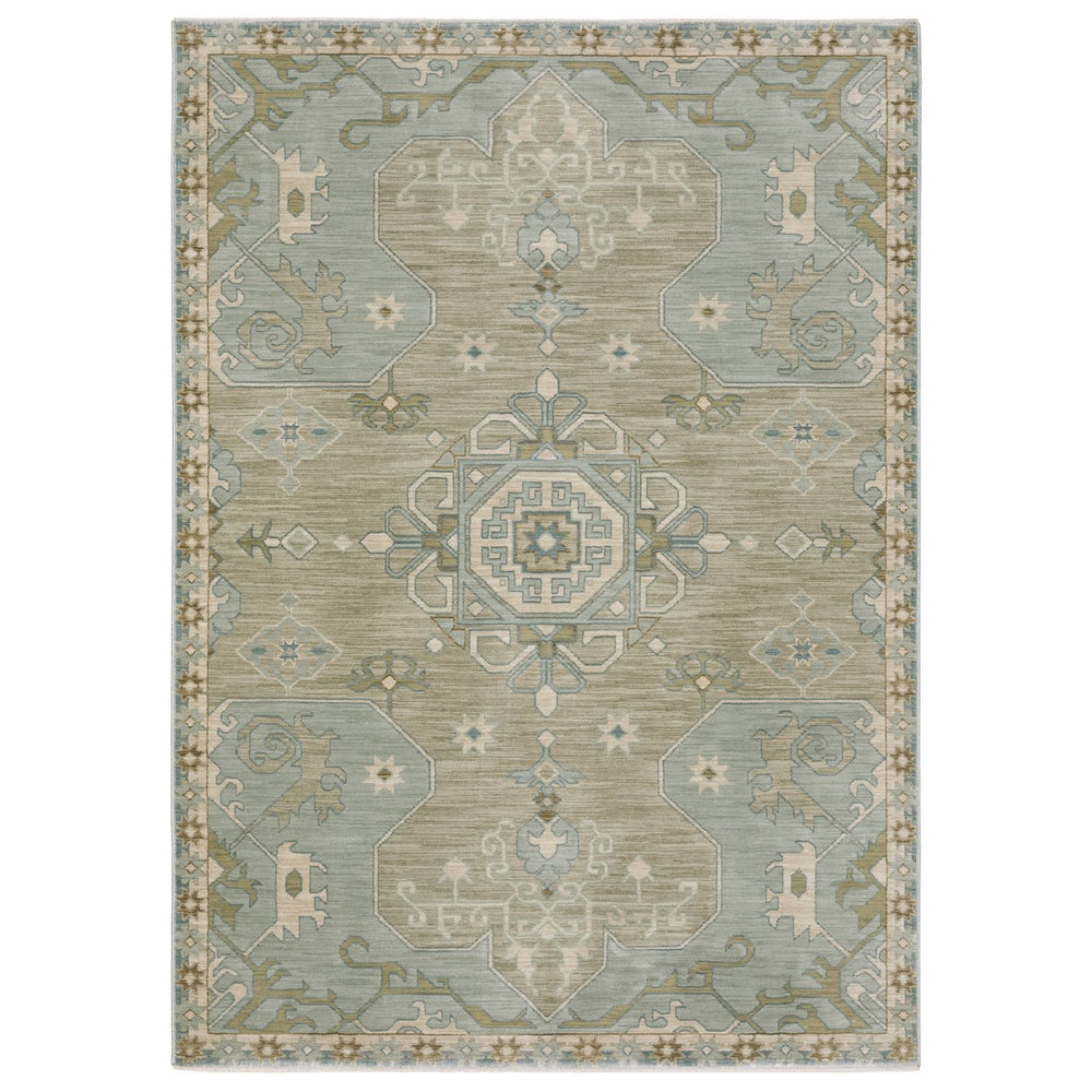 Oriental Weavers Maeve Indoor Area Rug - Modern Bohemian Design In Subtle Ash Brown And Mineral-based Colors Grey,Blue Polypropylene Mmae12300394st