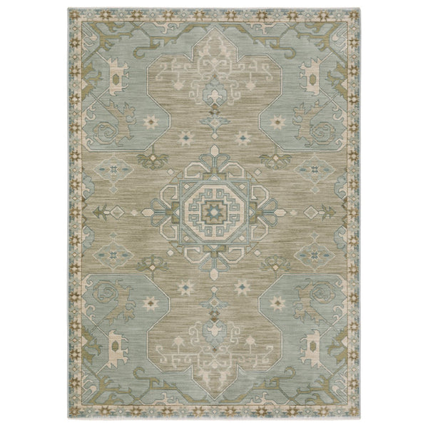 Oriental Weavers Maeve Indoor Area Rug - Modern Bohemian Design In Subtle Ash Brown And Mineral-based Colors Grey,Blue Polypropylene Mmae12300394st