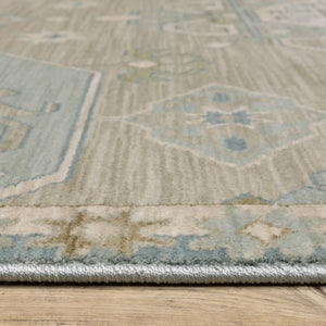 Oriental Weavers Maeve Indoor Area Rug - Modern Bohemian Design In Subtle Ash Brown And Mineral-based Colors Grey,Blue Polypropylene Mmae12300394st