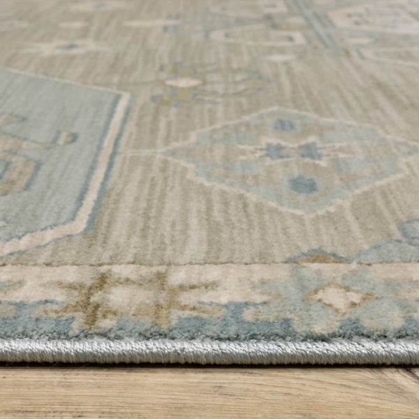 Oriental Weavers Maeve Indoor Area Rug - Modern Bohemian Design In Subtle Ash Brown And Mineral-based Colors Grey,Blue Polypropylene Mmae12300394st