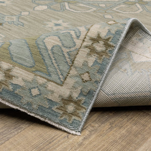 Oriental Weavers Maeve Indoor Area Rug - Modern Bohemian Design In Subtle Ash Brown And Mineral-based Colors Grey,Blue Polypropylene Mmae12300394st