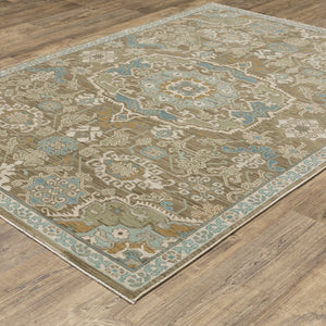 Oriental Weavers Maeve Indoor Area Rug - Soft Space-dyed Polypropylene With Modern Bohemian Flair & Neutral Tones Brown,Teal Polypropylene Mmae13240340st