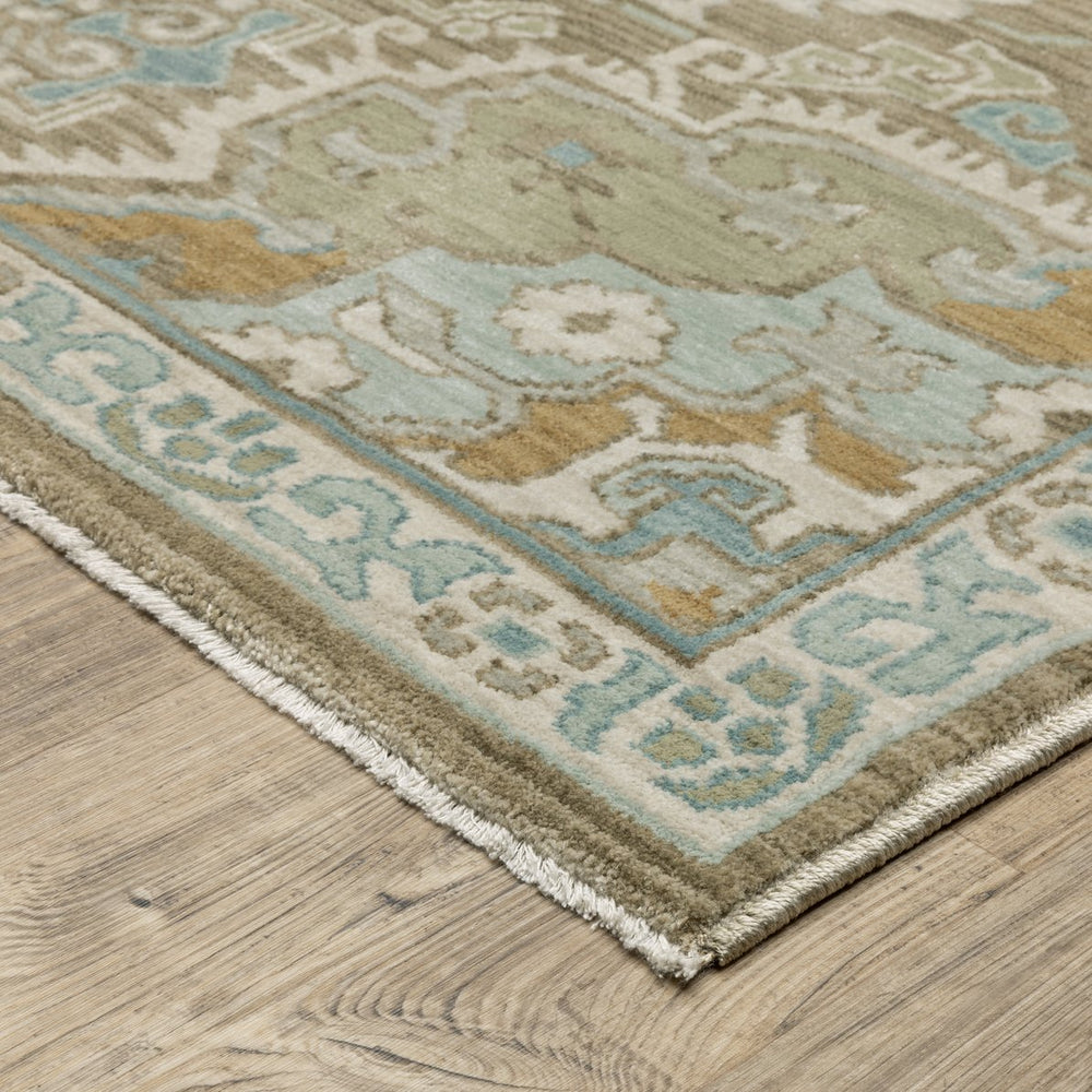 Oriental Weavers Maeve Indoor Area Rug - Soft Space-dyed Polypropylene With Modern Bohemian Flair & Neutral Tones Brown,Teal Polypropylene Mmae13068235st
