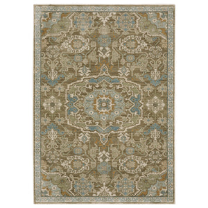 Oriental Weavers Maeve Indoor Area Rug - Soft Space-dyed Polypropylene With Modern Bohemian Flair & Neutral Tones Brown,Teal Polypropylene Mmae13068235st