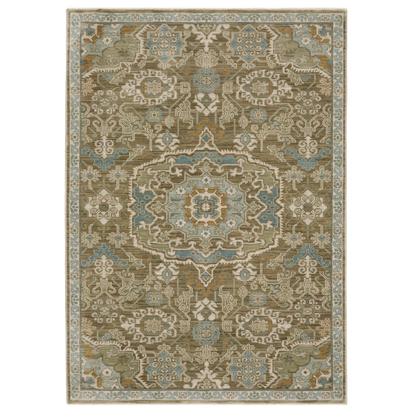 Oriental Weavers Maeve Indoor Area Rug - Soft Space-dyed Polypropylene With Modern Bohemian Flair & Neutral Tones Brown,Teal Polypropylene Mmae13068235st