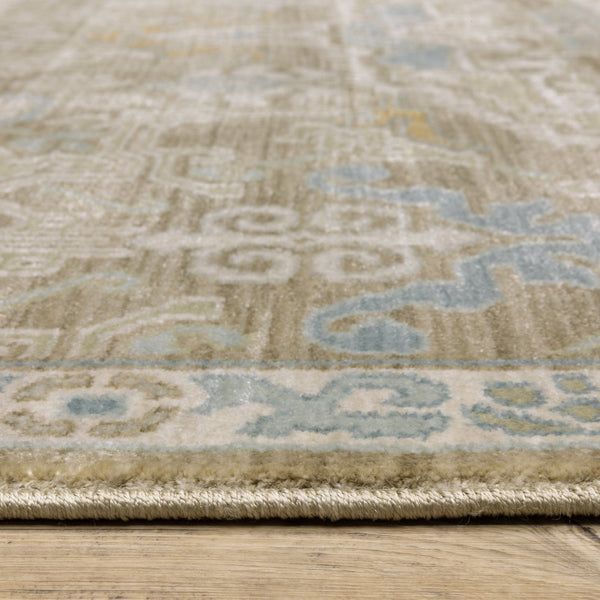 Oriental Weavers Maeve Indoor Area Rug - Soft Space-dyed Polypropylene With Modern Bohemian Flair & Neutral Tones Brown,Teal Polypropylene Mmae13068235st