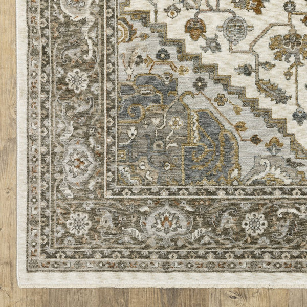 Oriental Weavers Maharaja Indoor Area Rug - Elegant Power Loomed Design In Timeless Neutral And Mellow Color Palette Ivory,Gold Polyester M1144y300394st