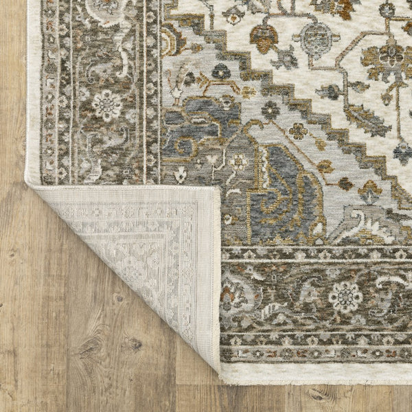 Oriental Weavers Maharaja Indoor Area Rug - Elegant Power Loomed Design In Timeless Neutral And Mellow Color Palette Ivory,Gold Polyester M1144y300394st