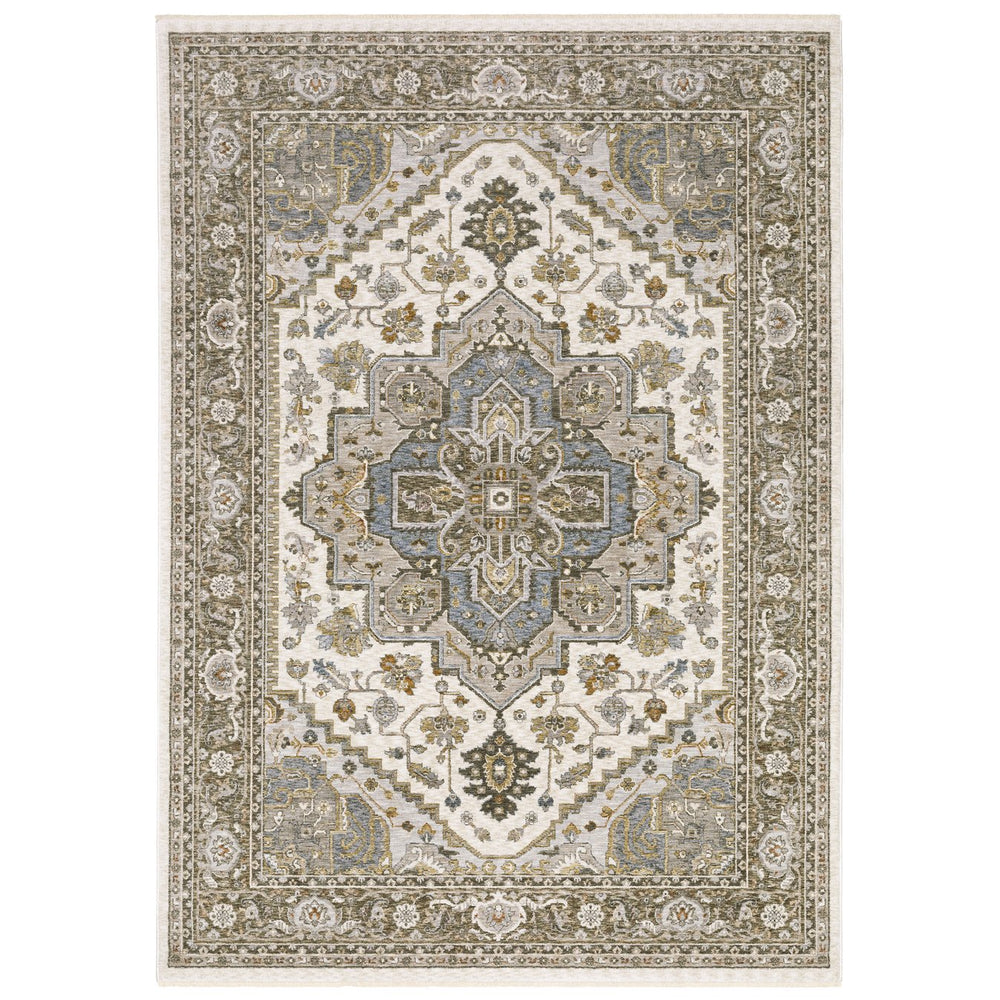 Oriental Weavers Maharaja Indoor Area Rug - Elegant Power Loomed Design In Timeless Neutral And Mellow Color Palette Ivory,Gold Polyester M1144y300394st