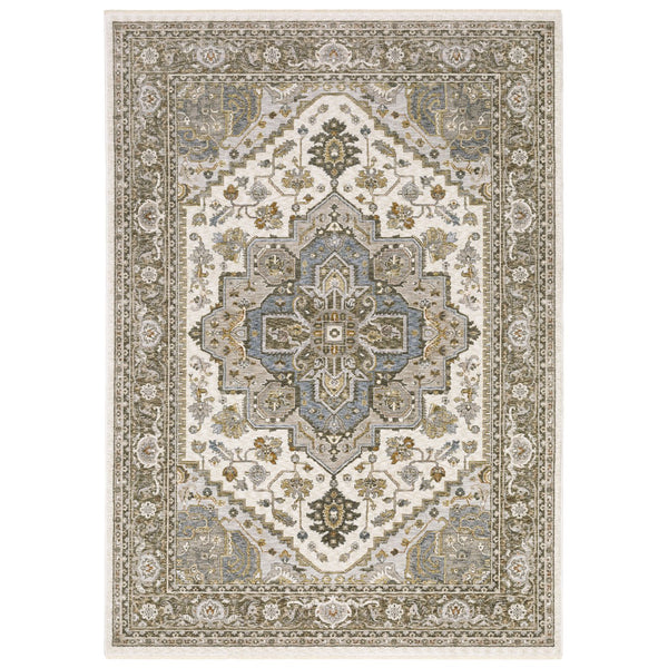 Oriental Weavers Maharaja Indoor Area Rug - Elegant Power Loomed Design In Timeless Neutral And Mellow Color Palette Ivory,Gold Polyester M1144y300394st