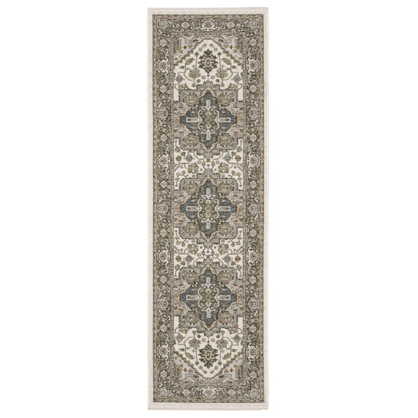 Oriental Weavers Maharaja Indoor Area Rug - Elegant Power Loomed Design In Timeless Neutral And Mellow Color Palette Ivory,Gold Polyester M1144y068235st