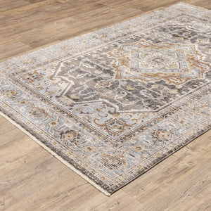 Oriental Weavers Maharaja Grey/Blue Indoor Area Rug - Luxurious Softness And Timeless Design For Elegant Spaces Grey,Blue Polyester M1803x365446st