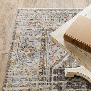 Oriental Weavers Maharaja Grey/Blue Indoor Area Rug - Luxurious Softness And Timeless Design For Elegant Spaces Grey,Blue Polyester M1803x240rdst