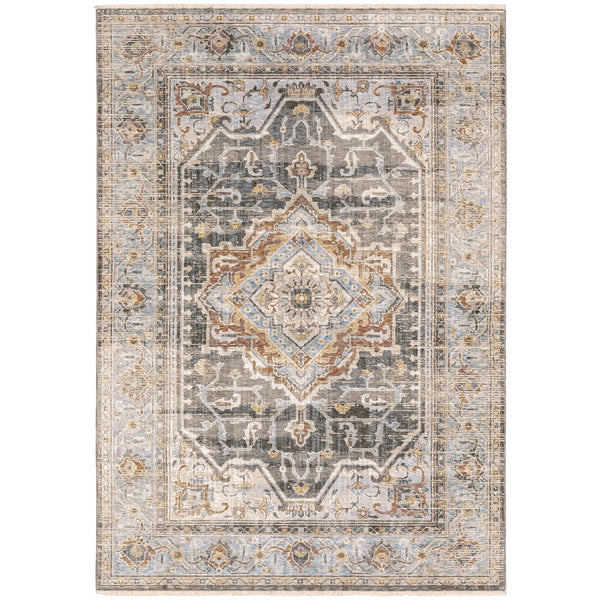 Oriental Weavers Maharaja Elegant Indoor Area Rug – Luxurious Softness And Timeless Design For Your Home Décor Grey,Blue Polyester M1803x100153st