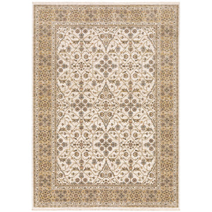 Oriental Weavers Maharaja Elegant Indoor Area Rug - Soft Polyester Design With Sophisticated Traditional Style Ivory,Gold Polyester M001j1060092st
