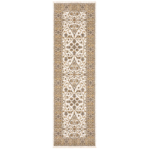 Oriental Weavers Maharaja Elegant Indoor Area Rug - Soft Polyester Design With Sophisticated Traditional Style Ivory,Gold Polyester M001j1068235st