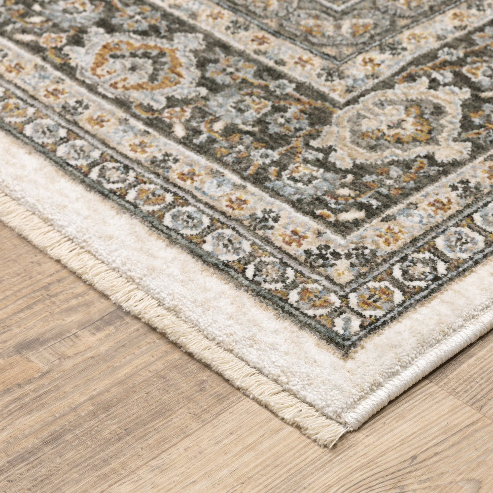 Oriental Weavers Maharaja Indoor Area Rug - Elegant Traditional Design In Soft Space-dyed Polyester For Any Room Ivory,Grey Polyester M2061n100153st