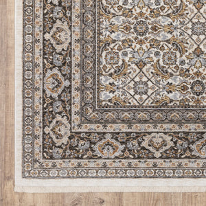 Oriental Weavers Maharaja Indoor Area Rug - Elegant Traditional Design In Soft Space-dyed Polyester For Any Room Ivory,Grey Polyester M2061n100153st