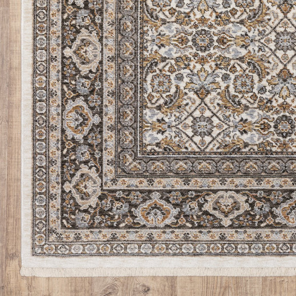 Oriental Weavers Maharaja Indoor Area Rug - Elegant Traditional Design In Soft Space-dyed Polyester For Any Room Ivory,Grey Polyester M2061n100153st